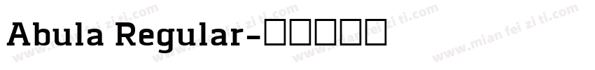 Abula Regular字体转换